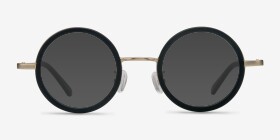 Roaring Noir Acetate-metal Montures de lunettes de vue d'EyeBuyDirect, with Tinted Lenses