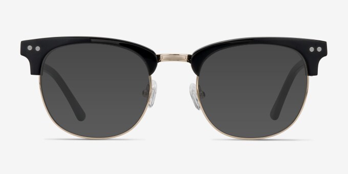 Borderline Black Acetate, MetalEyeglass Frames from EyeBuyDirect, with Tinted Lenses
