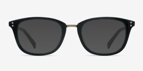 Synopsis Noir Acetate-metal Montures de lunettes de vue d'EyeBuyDirect, with Tinted Lenses