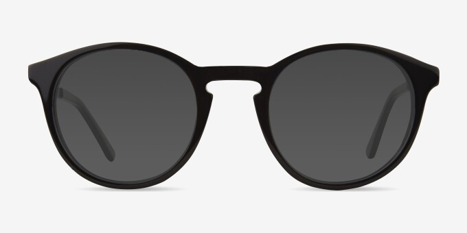 White Moon Black AcetateEyeglass Frames from EyeBuyDirect, with Tinted Lenses