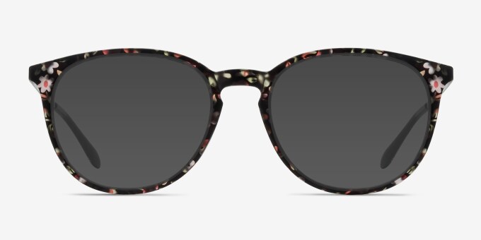 Gracious Pink Floral Plastic, MetalMontures de lunettes de vue d'EyeBuyDirect, Avec des Verres Teintés
