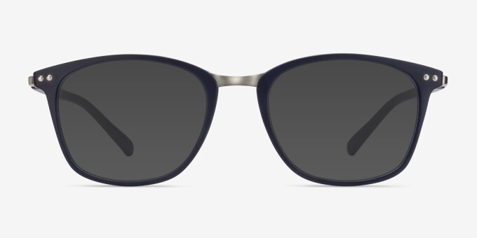 Savannah Matte Navy Plastic, MetalEyeglass Frames from EyeBuyDirect, with Tinted Lenses