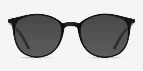 Tangent Noir Métal Montures de lunettes de vue d'EyeBuyDirect, with Tinted Lenses