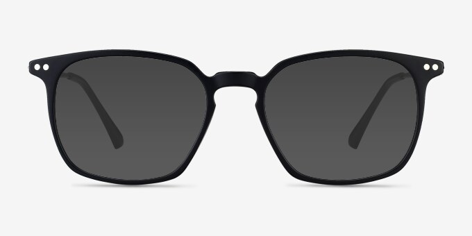 Ghostwriter Matte Black Plastic, MetalEyeglass Frames from EyeBuyDirect, with Tinted Lenses