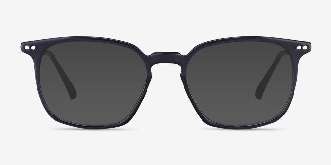 Ghostwriter Navy Plastic, MetalEyeglass Frames from EyeBuyDirect, with Tinted Lenses