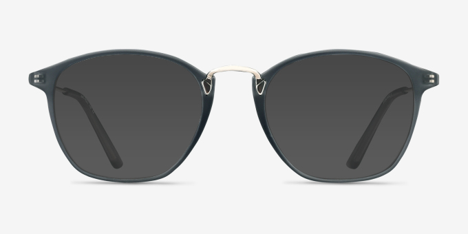 Crave Matte Gray MetalEyeglass Frames from EyeBuyDirect, with Tinted Lenses