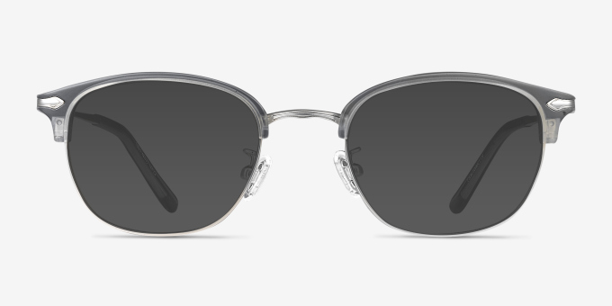 Links Matte Gray MetalEyeglass Frames from EyeBuyDirect, with Tinted Lenses