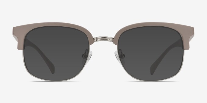 Yokote Gris Plastic, MetalMontures de lunettes de vue d'EyeBuyDirect, Avec des Verres Teintés