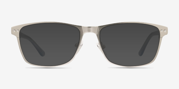 Comity Argenté Acetate, MetalMontures de lunettes de vue d'EyeBuyDirect, Avec des Verres Teintés