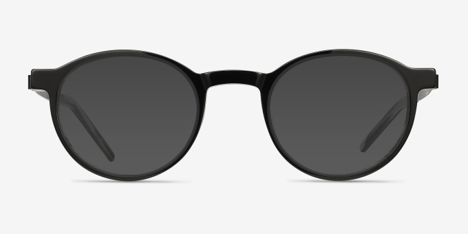 Anomaly Black AcetateEyeglass Frames from EyeBuyDirect, with Tinted Lenses