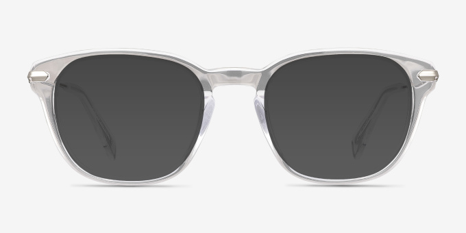 Quazar Clear Acetate, MetalEyeglass Frames from EyeBuyDirect, with Tinted Lenses