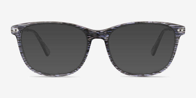 Grid Striped Acetate, MetalEyeglass Frames from EyeBuyDirect, with Tinted Lenses