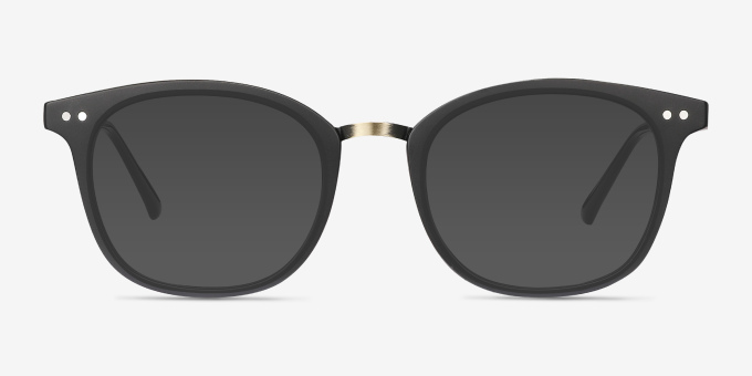 Lyric Black MetalEyeglass Frames from EyeBuyDirect, with Tinted Lenses