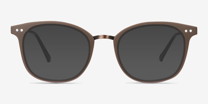 Lyric Brown MetalEyeglass Frames from EyeBuyDirect, with Tinted Lenses