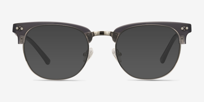 Borderline Gray Acetate, MetalEyeglass Frames from EyeBuyDirect, with Tinted Lenses