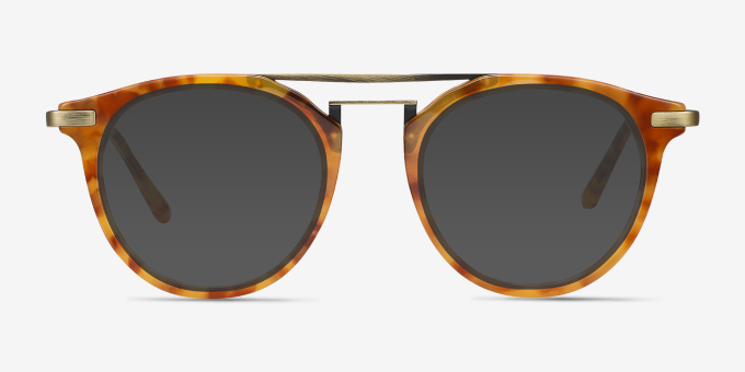 Alba Light Tortoise Acetate, MetalMontures de lunettes de vue d'EyeBuyDirect, Avec des Verres Teintés