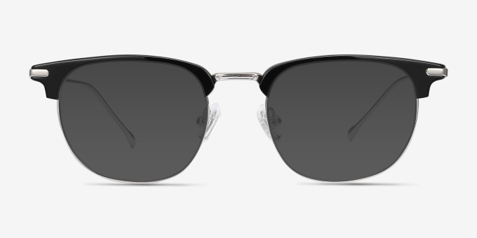 Relive Black Silver Acetate, MetalEyeglass Frames from EyeBuyDirect, with Tinted Lenses