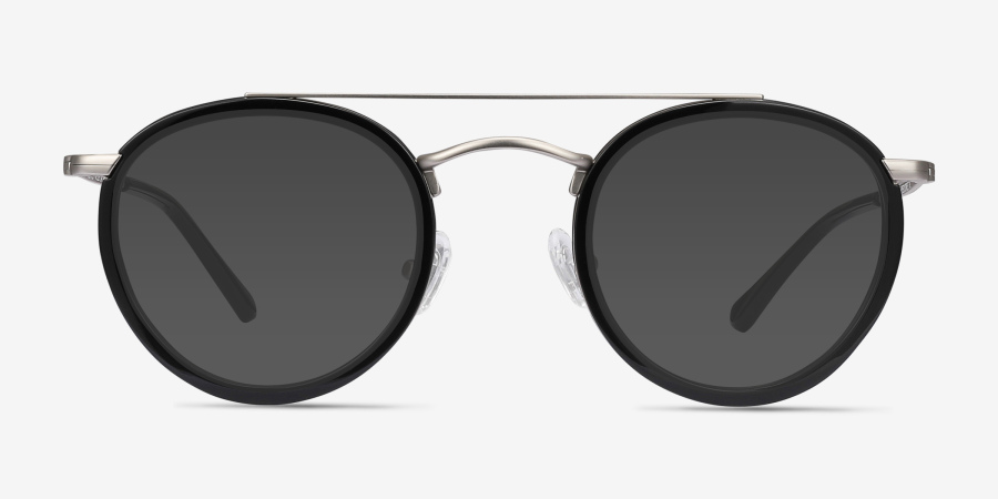 Architect Aviator Black Silver Full Rim Eyeglasses | Eyebuydirect