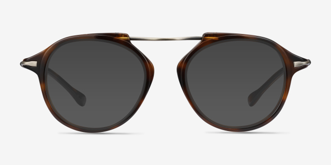 Terminal One Tortoise Bronze Acetate, MetalEyeglass Frames from EyeBuyDirect, with Tinted Lenses