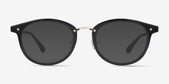 Fetching Black Golden AcetateEyeglass Frames from EyeBuyDirect, with Tinted Lenses