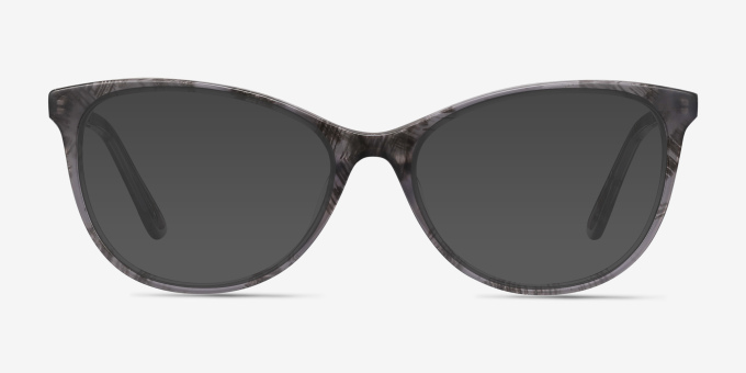 Cats Meow Gray Floral Acetate, MetalEyeglass Frames from EyeBuyDirect, with Tinted Lenses
