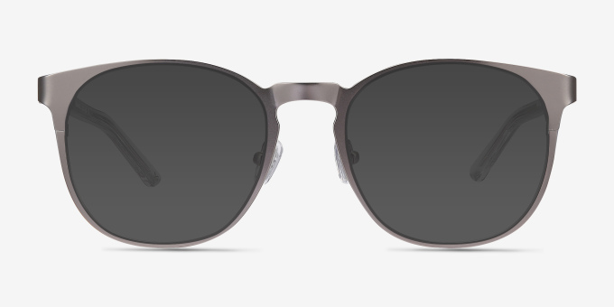 Resonance Gunmetal Acetate, MetalEyeglass Frames from EyeBuyDirect, with Tinted Lenses