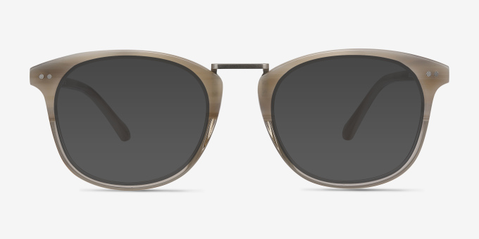 Era Gray Clear Acetate, MetalEyeglass Frames from EyeBuyDirect, with Tinted Lenses