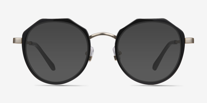 Accent Black Acetate, MetalEyeglass Frames from EyeBuyDirect, with Tinted Lenses