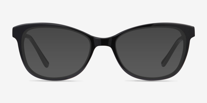 Ripple Black Acetate, MetalEyeglass Frames from EyeBuyDirect, with Tinted Lenses