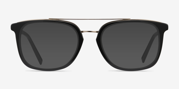 Guild Black AcetateEyeglass Frames from EyeBuyDirect, with Tinted Lenses