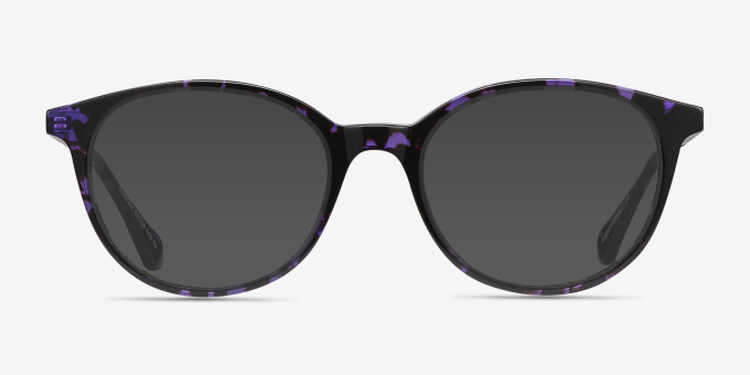 Martini Purple Tortoise AcetateEyeglass Frames from EyeBuyDirect, with Tinted Lenses