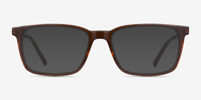 Stanza Brown Acetate, MetalEyeglass Frames from EyeBuyDirect, with Tinted Lenses