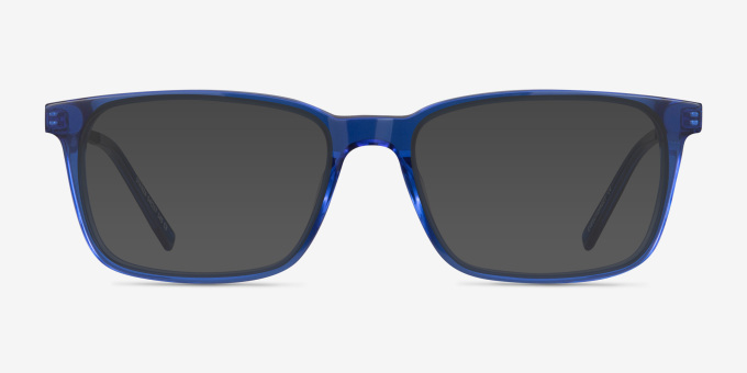 Stanza Blue Acetate, MetalEyeglass Frames from EyeBuyDirect, with Tinted Lenses