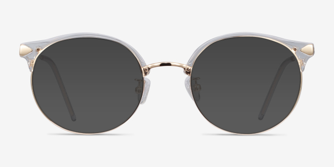 Moon River Transparent Plastic, MetalMontures de lunettes de vue d'EyeBuyDirect, Avec des Verres Teintés