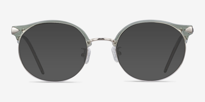 Moon River Clear Green Plastic, MetalEyeglass Frames from EyeBuyDirect, with Tinted Lenses