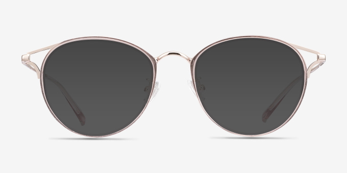 Dazzle Rose Acetate, MetalMontures de lunettes de vue d'EyeBuyDirect, Avec des Verres Teintés