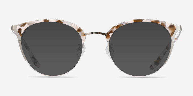Bouquet Floral Silver Acetate, MetalEyeglass Frames from EyeBuyDirect, with Tinted Lenses