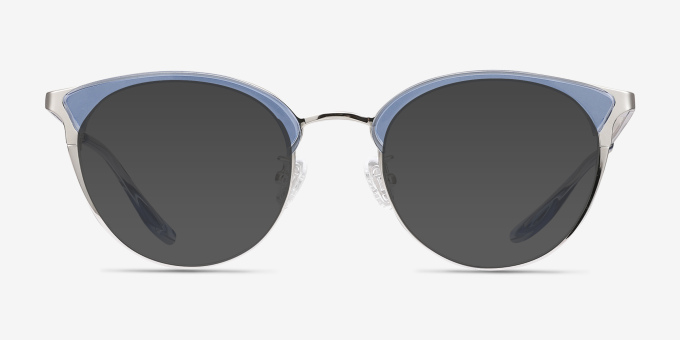 Bouquet Blue Silver Acetate, MetalEyeglass Frames from EyeBuyDirect, with Tinted Lenses
