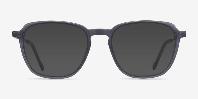 The Fan Gray Acetate, MetalEyeglass Frames from EyeBuyDirect, with Tinted Lenses