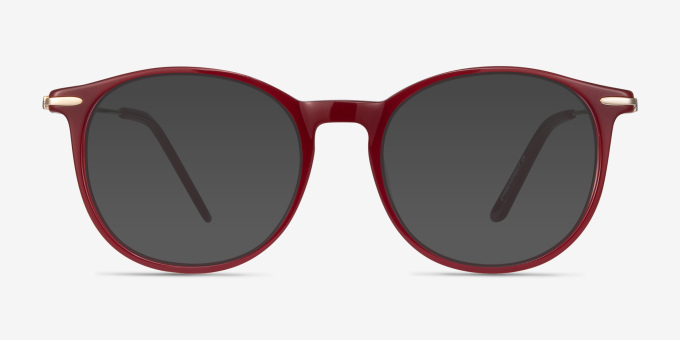 Quill Red Acetate, MetalEyeglass Frames from EyeBuyDirect, with Tinted Lenses