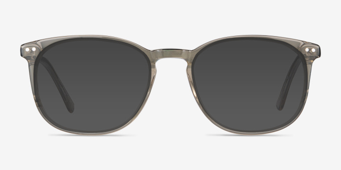 Savvy Clear Gray Acetate, MetalEyeglass Frames from EyeBuyDirect, with Tinted Lenses