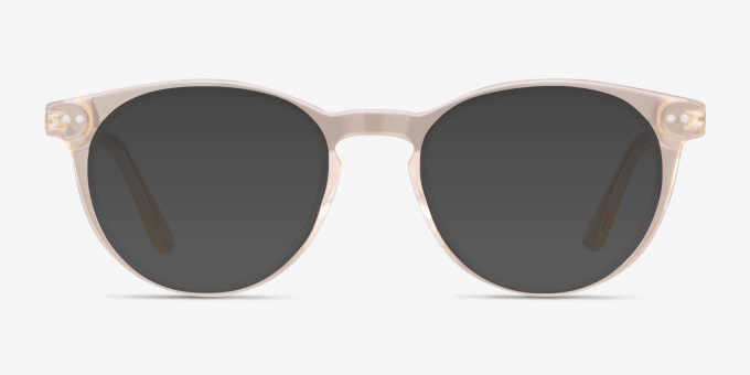 Traveller Clear Melon Acetate, MetalEyeglass Frames from EyeBuyDirect, with Tinted Lenses