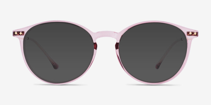 Amity Clear Purple Plastic, MetalEyeglass Frames from EyeBuyDirect, with Tinted Lenses