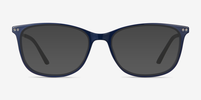 Clarity Bleu Plastic, MetalMontures de lunettes de vue d'EyeBuyDirect, Avec des Verres Teintés