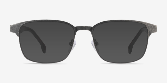 Meta Gunmetal Acetate, MetalEyeglass Frames from EyeBuyDirect, with Tinted Lenses