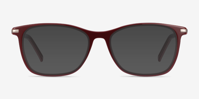 Field Burgundy Acetate, MetalEyeglass Frames from EyeBuyDirect, with Tinted Lenses