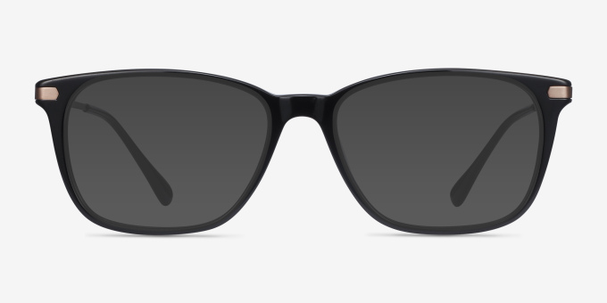 Plaza Black Acetate, MetalEyeglass Frames from EyeBuyDirect, with Tinted Lenses