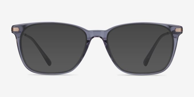 Plaza Gray Acetate, MetalEyeglass Frames from EyeBuyDirect, with Tinted Lenses