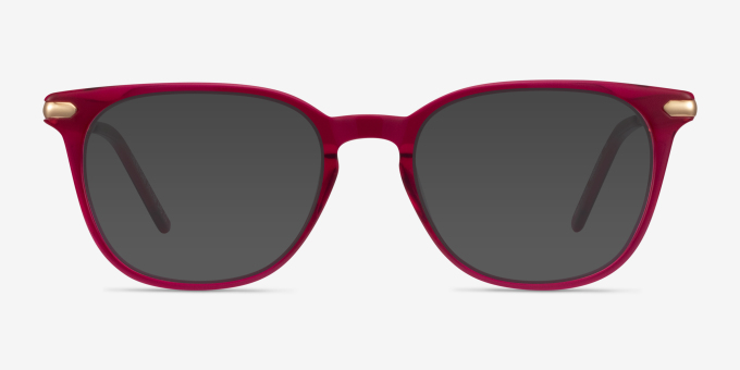 Therefore Raspberry Acetate, MetalEyeglass Frames from EyeBuyDirect, with Tinted Lenses
