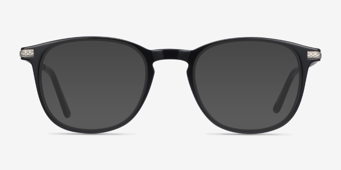 Toulouse Black Acetate, MetalEyeglass Frames from EyeBuyDirect, with Tinted Lenses